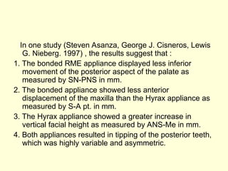 SME and RME procedure in orthodontics presentation | PPT