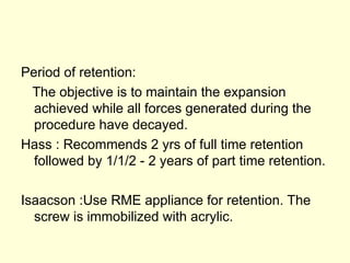 SME and RME procedure in orthodontics presentation | PPT