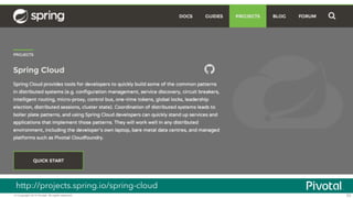 http://projects.spring.io/spring-cloud 
© Copyright 2014 Pivotal. All rights reserved. 33 
 