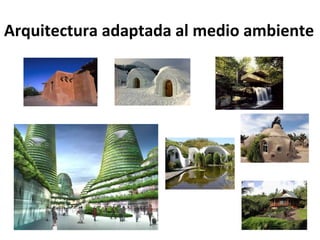 Arquitectura adaptada al medio ambiente 
 