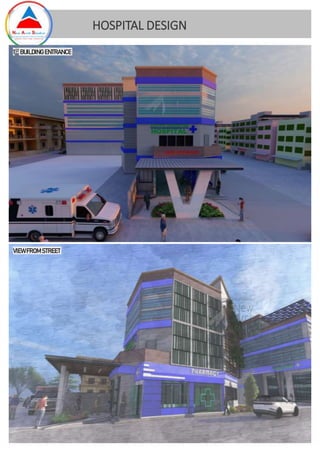 1ST BUILDING ENTRANCE
VIEW FROM STREET
HOSPITAL DESIGN
 