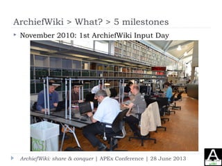 ArchiefWiki: share & conquer. Collaborative success of independent knowledge sharing Slide 16