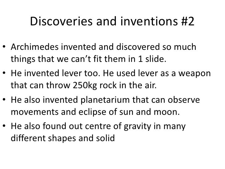 archimedes archimedes inventions