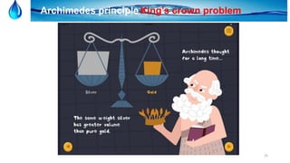 25
Archimedes principleKing’s crown problem
 