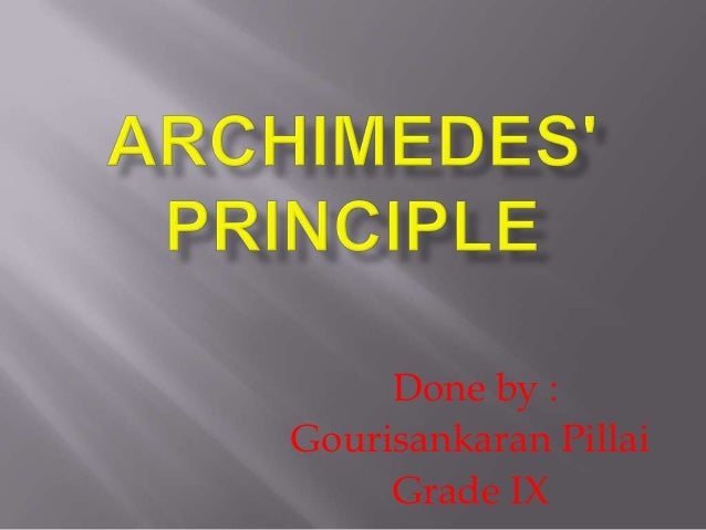 archimedes principle