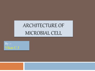 By :-
Vikas C J
ARCHITECTURE OF
MICROBIAL CELL
 