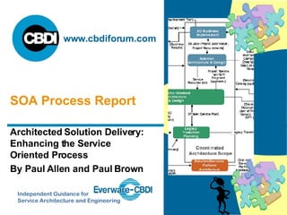 Architected Solution Delivery: Enhancing the Service Oriented Process By Paul Allen and Paul Brown SOA Process Report 