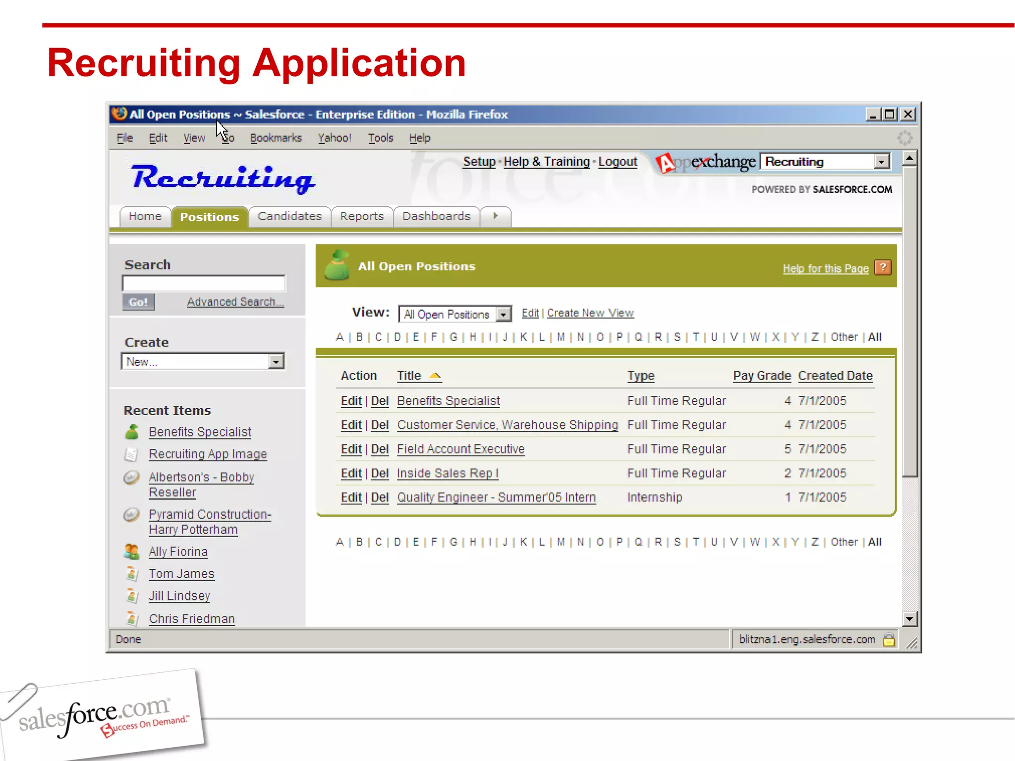 Recruiting Application 