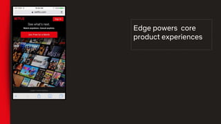 Edge powers core
product experiences
 