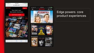 Edge powers core
product experiences
 