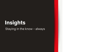 Insights
Staying in the know - always
 