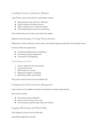 How to Architect Large Python Codebases: Modularity, Testing, and ...