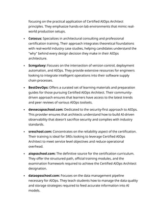 Architecting the Future: Mastering the Certified AIOps Architect Path ...