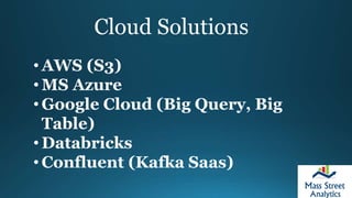 Cloud Solutions Bob’s Thoughts
• Great for tactical solutions.
• If you’re a smaller organization, cloud
offers a managed ...