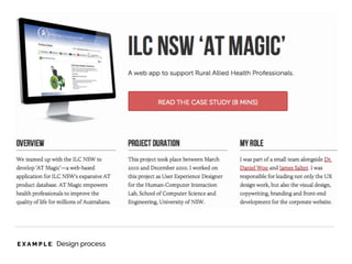 E X A M P L E: Design process
 