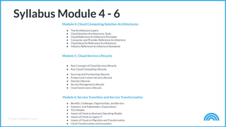 © Cloud Credential Council
Syllabus Module 4 - 6
 