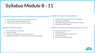 © Cloud Credential Council
Syllabus Module 8 - 11
 