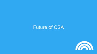 Future of CSA
 