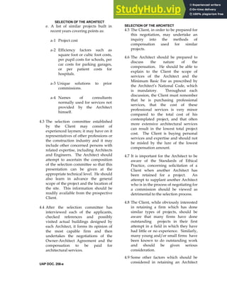 SELECTION OF THE ARCHITECT
D
/% !
/9 A
+
*
/: +
/; @
; :
$
A
7
$
; ;
*
*
, /
UAP DOC. 208-a
SELECTION OF THE ARCHITECT
; & $
*
+
; -
7
$
6 " 0
@ $
$
$
; 4
( A
!
$
; 8 $
(
.
* *
; ? (
 