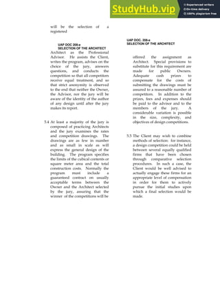 UAP DOC 208-a
SELECTION OF THE ARCHITECT
!
7 $
+
+
,
*
& ;
+
@
,
UAP DOC. 208-a
SELECTION OF THE ARCHITECT
(
+
,
+ )
)
)
& & $
D
+ +
$
 