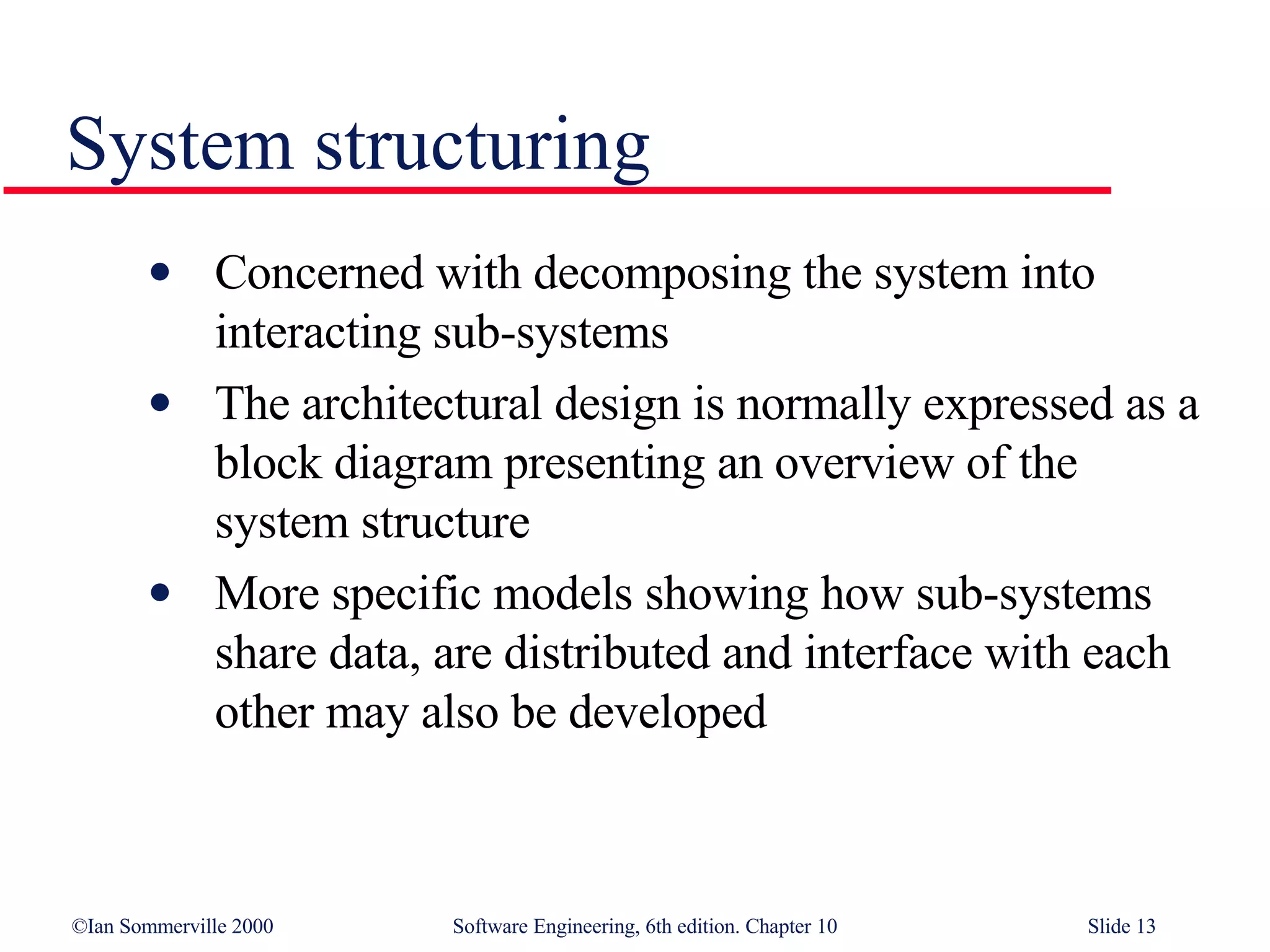 Architectural Design in Software Engineering SE10 | PPT | Programming ...