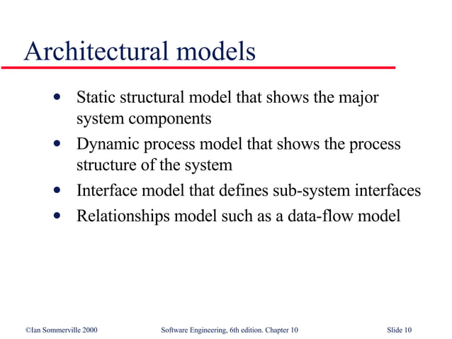 Architectural Design in Software Engineering SE10 | PPT | Programming ...