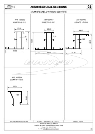 Aluminium Architectural Section Profiles Manufacturer & Supplier | PDF