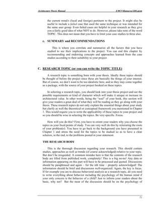 Architectural thesis manual | PDF