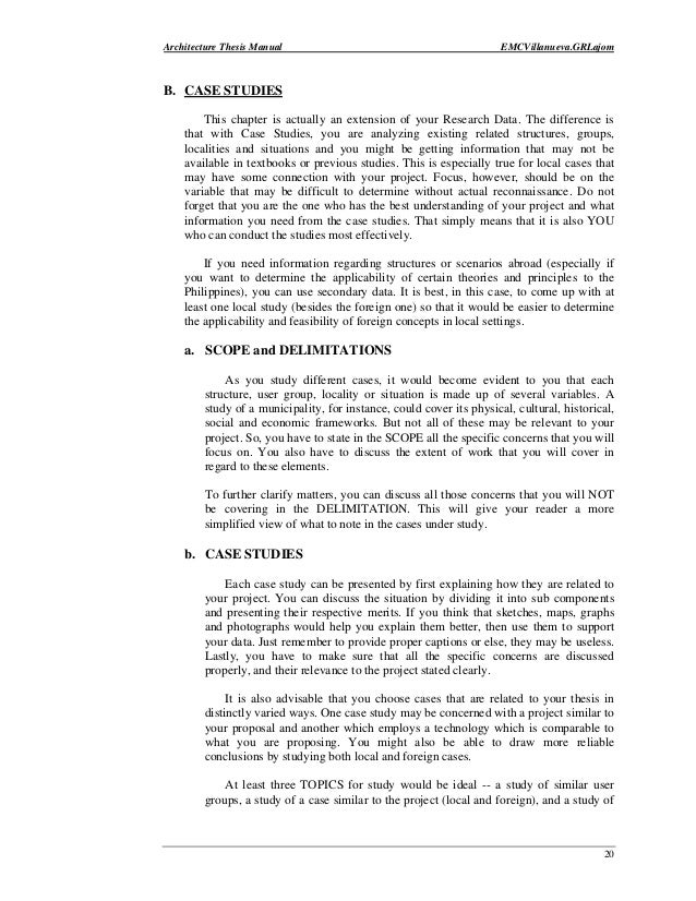 Writing a dissertation case study