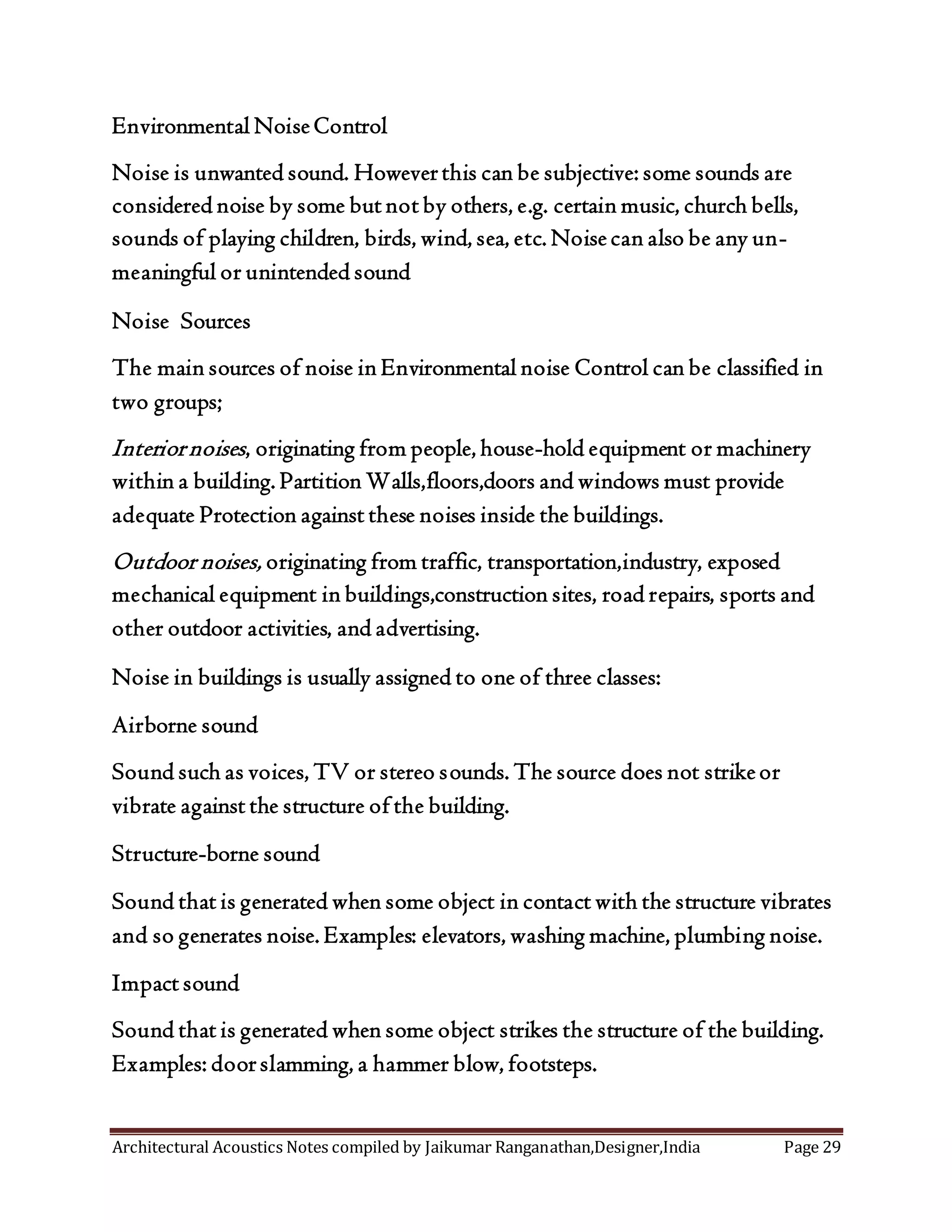Architectural acoustic notes | PDF