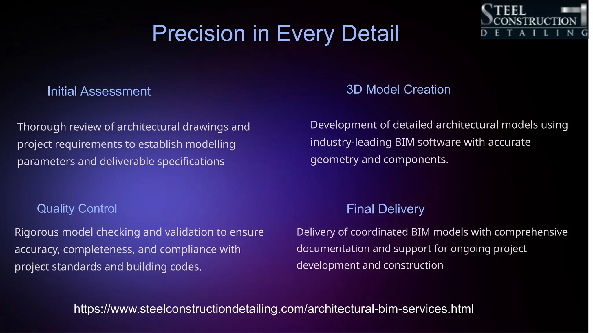 Architectural BIM Services offered by Steel Construction Detailing. | PPTX