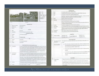 ArchItectural conservatIon
 