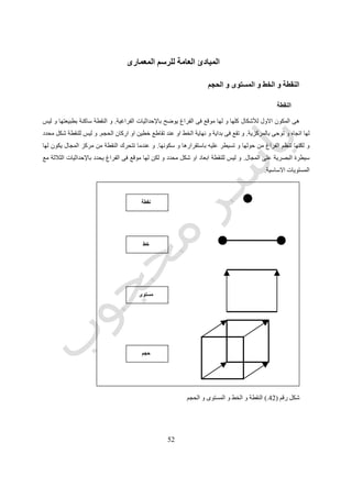 12
‫شكل‬‫رقم‬(5).‫المتعامد‬ ‫المعمارى‬ ‫االسقاط‬
‫رقم‬ ‫شكل‬(60.)‫للمجسم‬ ‫االساسى‬ ‫االسقاط‬
 