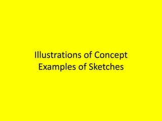 Illustrations of Concept
Examples of Sketches
 