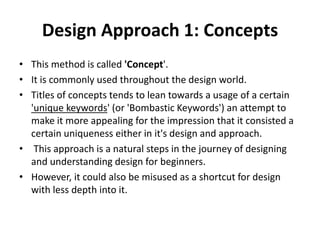 design concept statement examples