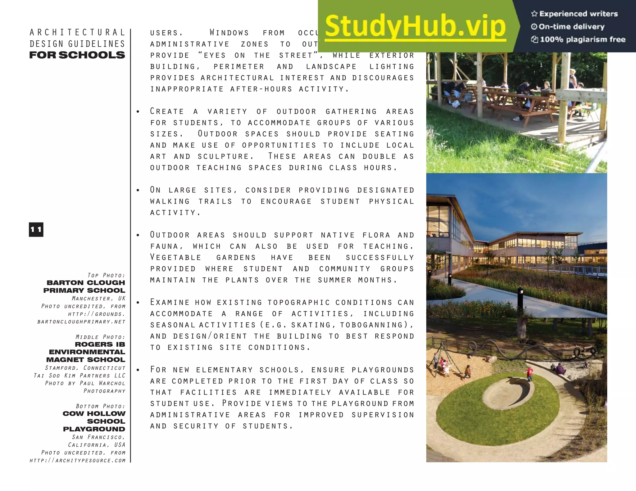 ARCHITECTURAL DESIGN GUIDELINES FOR SCHOOLS TECHNICAL SERVICES BRANCH ...