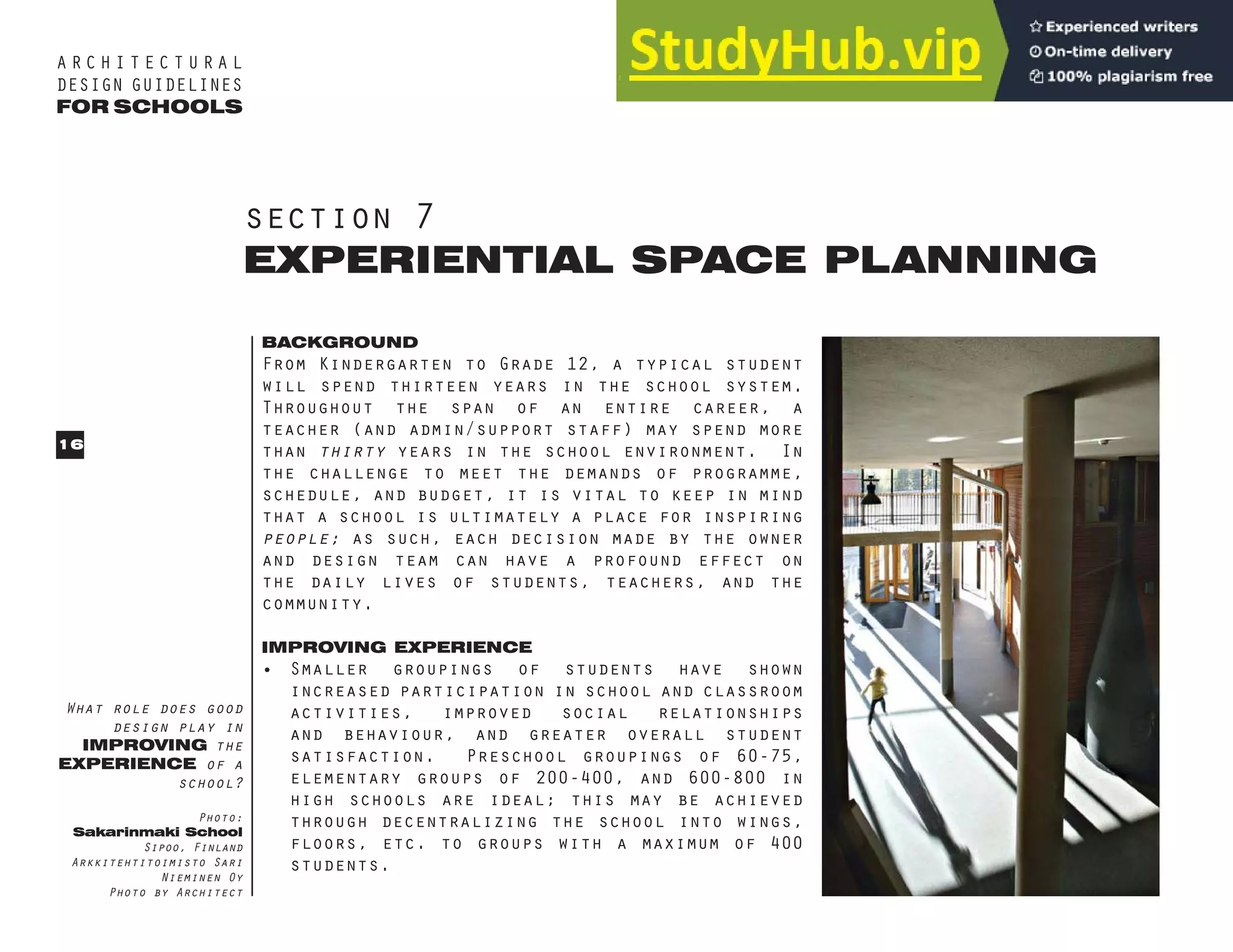 ARCHITECTURAL DESIGN GUIDELINES FOR SCHOOLS TECHNICAL SERVICES BRANCH ...