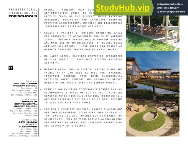ARCHITECTURAL DESIGN GUIDELINES FOR SCHOOLS TECHNICAL SERVICES BRANCH ...