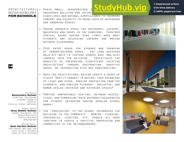 ARCHITECTURAL DESIGN GUIDELINES FOR SCHOOLS TECHNICAL SERVICES BRANCH ...