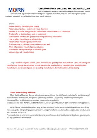 Architectural double glazed unitsinsulated glass | PDF