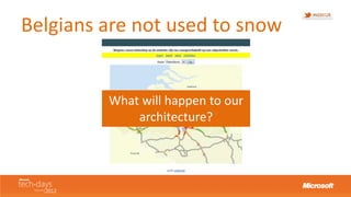 Belgians are not used to snow


         What will happen to our
             architecture?
 