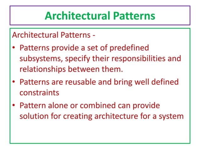 Architectural patterns part 1 | PPTX