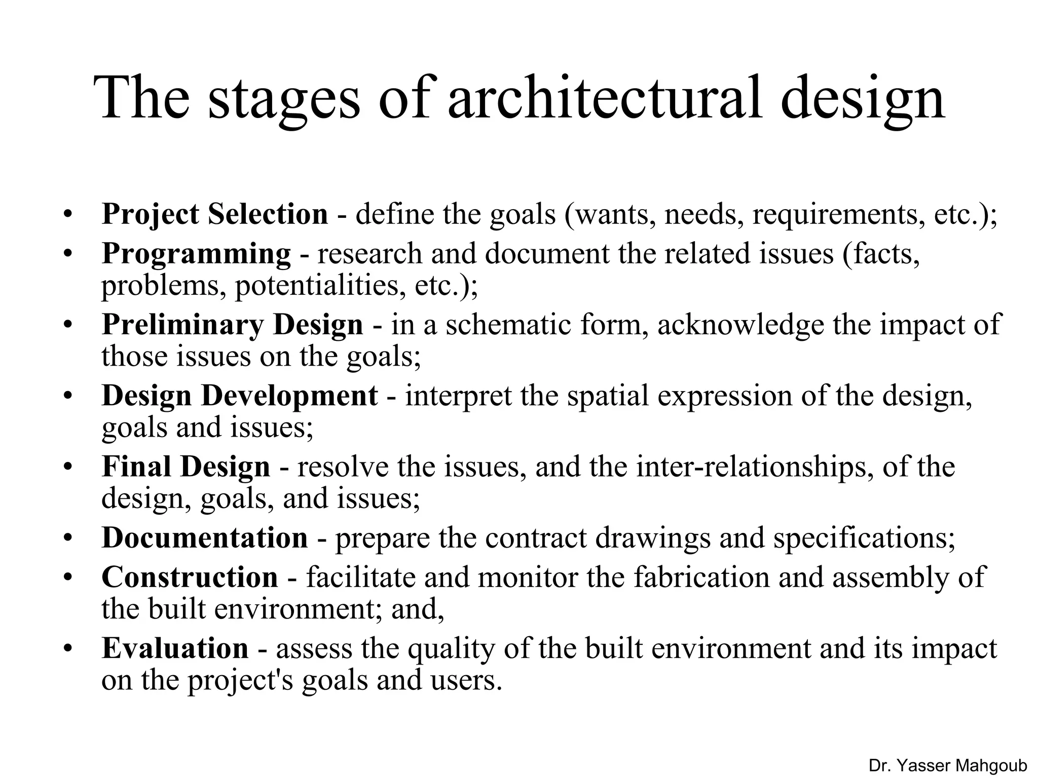 Architectural Professional Practice - Programming الممارسة المهنية ...
