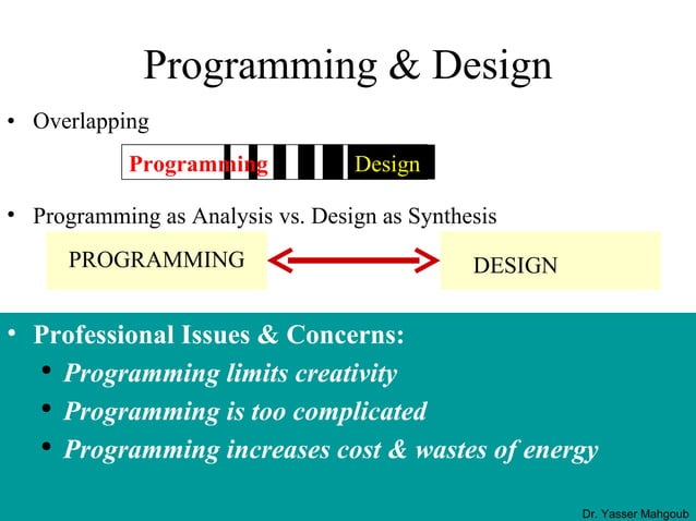 Architectural Professional Practice - Programming الممارسة المهنية ...