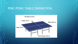 PING PONG TABLE DIMINUTION
 