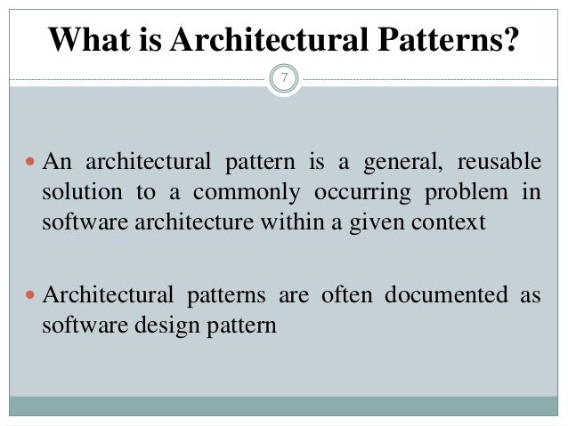 Architecture Design Patterns architectural styles and patterns Architecture Design Patterns architectural styles and patterns