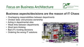 40
• Overlapping responsibilities between departments
• Unclear data- and process ownership
• Acting in departmental silos...