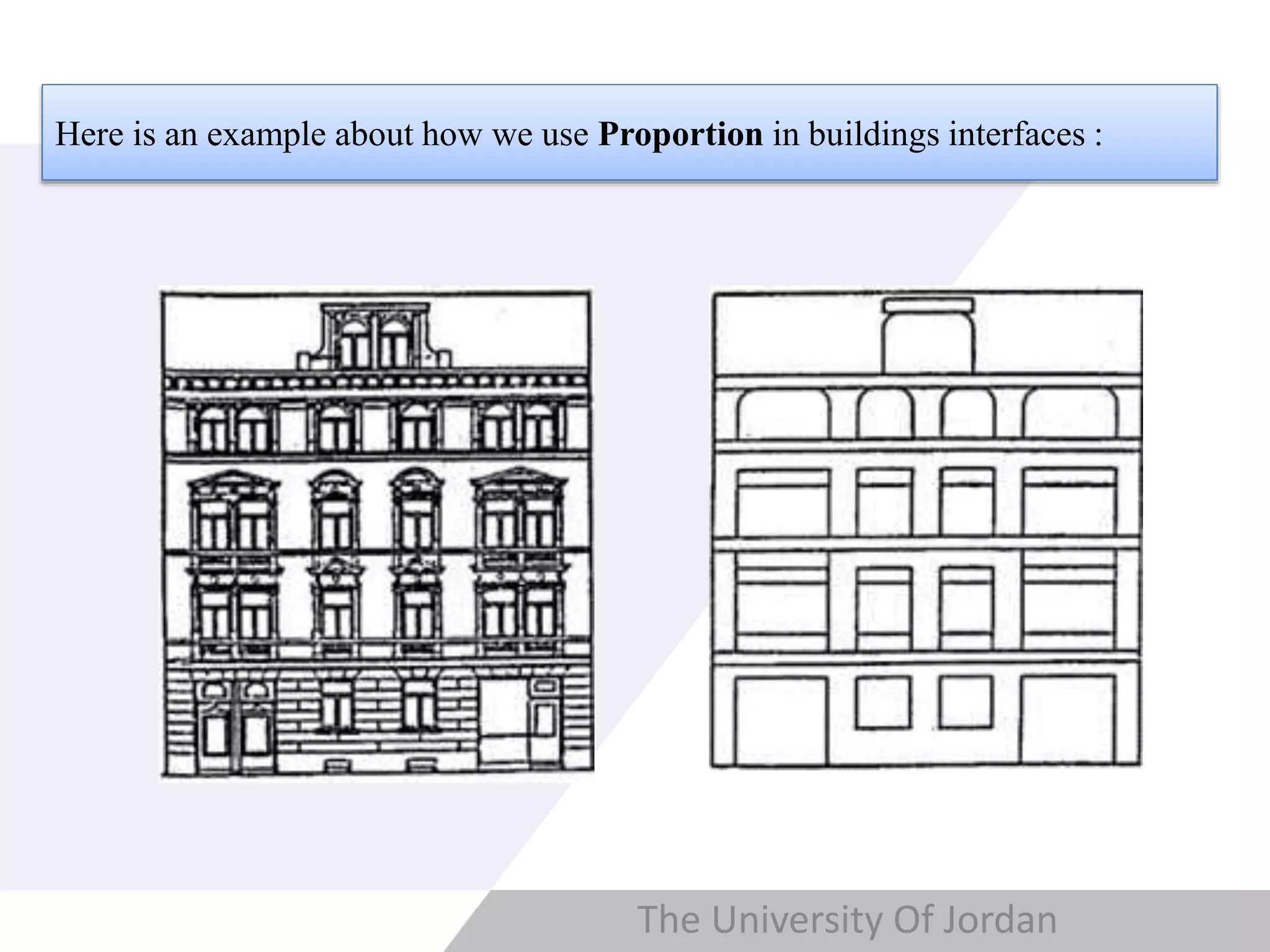 Copyright © Wondershare Software
Here is an example about how we use Proportion in buildings interfaces :
The University Of Jordan
 