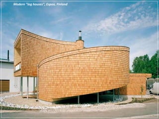 Modern "log houses", Espoo, Finland