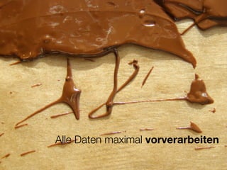 Alle Daten maximal vorverarbeiten
 